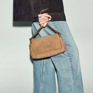 Zara Tan Shoulder Bag with Chain Strap